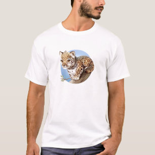Cute Baby Jaguar Cub Animal Illustration – T-Shi T-Shirt