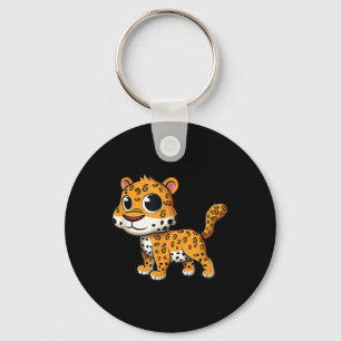 Cute Baby Jaguar - Jungle Animal Cat Lover Tee Key Ring