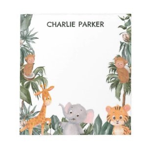 Cute Baby Jungle Animals  Notepad