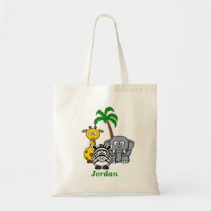 Cute Baby Jungle Animals Tote Bag
