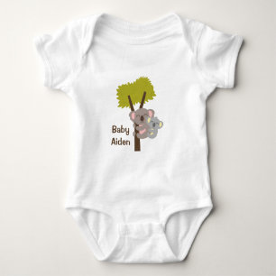 Cute Baby Koala Bear and Mummy For Babies Bodysuit