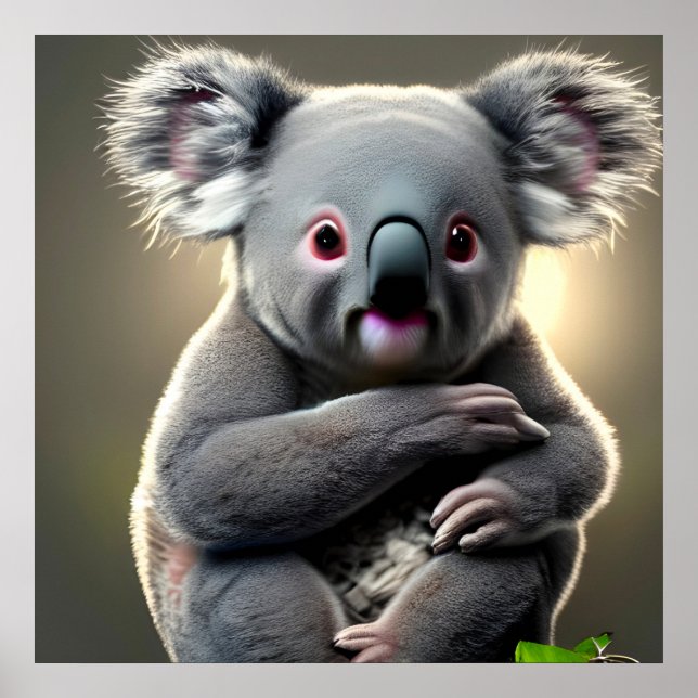 Cute Baby Koala Bear Baby's Nursery Room   Poster (Front)