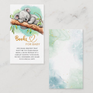 Cute baby koala books for baby ticket enclosure card