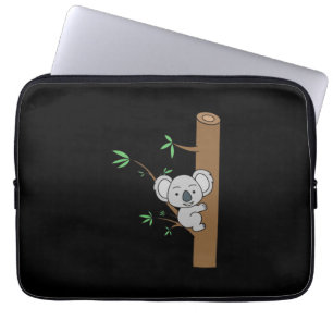 Cute Baby Koala Climbing A Eucalyptus Tree Laptop Sleeve