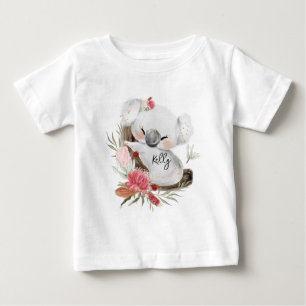Cute Baby Koala Gold Speckle Custom Name           T-Shirt