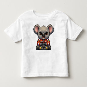 Cute Baby Koala Race Car Driver Toddler T-Shirt