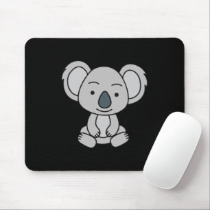 Cute Baby Koala With A Smile Sitting Down Mouse Pad