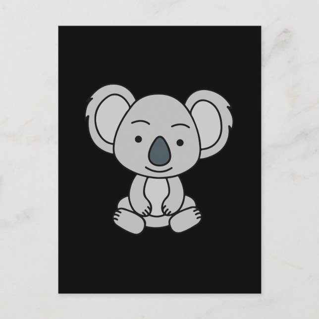 Cute Baby Koala With A Smile Sitting Down Postcard (Front)