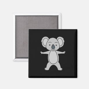Cute Baby Koala With A Smile Standing Up Magnet
