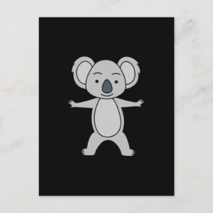 Cute Baby Koala With A Smile Standing Up Postcard