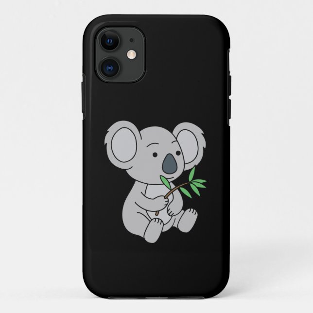 Cute Baby Koala With Eucalyptus Leaves Case-Mate iPhone Case (Back)