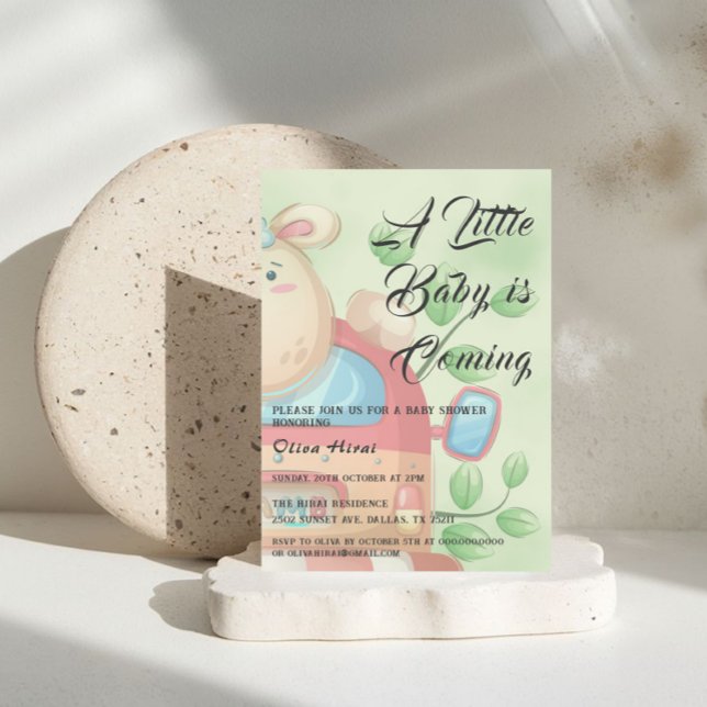 Cute Baby Lamb Baby Shower Invitation (Creator Uploaded)