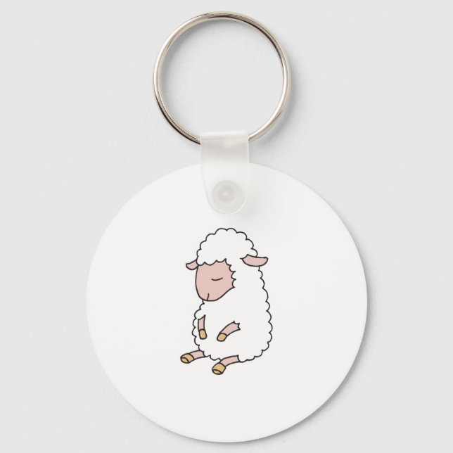 cute baby lamb key ring (Front)