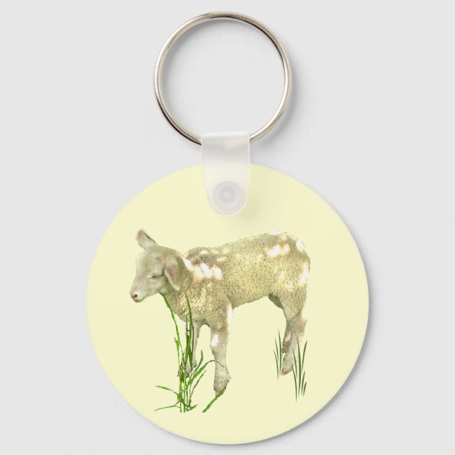 Cute Baby Lamb Keychain (Front)
