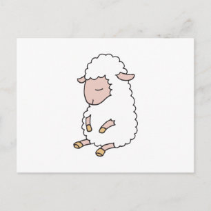 cute baby lamb postcard