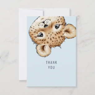 Cute Baby Leopard Baby Shower Thank You Custom