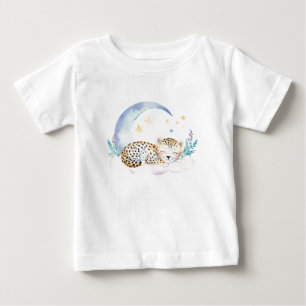 Cute Baby Leopard on the Moon – T-Shirt