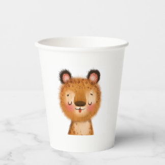 Cute baby leopard paper cups