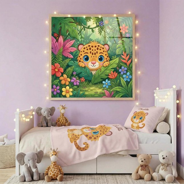 Cute Baby Leopard Safari Animal Kids Poster (Creator Uploaded)