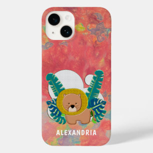 Cute Baby Lion Animal Jungle Modern Personalise Case-Mate iPhone 14 Case