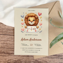 Cute Baby Lion – It’s a Boy Safari Baby Shower