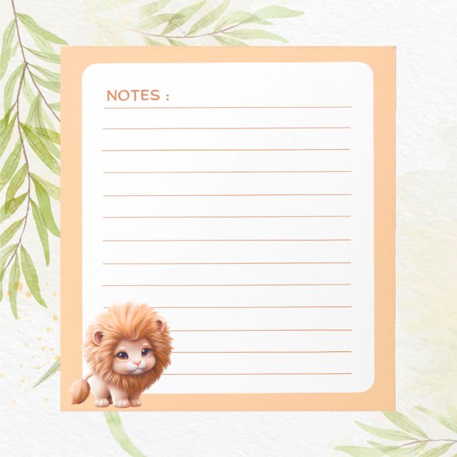Cute Baby Lion  Notepad (Creator Uploaded)