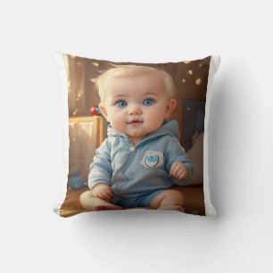 Cute Baby Logo Pillow – Adorable Nursery & Kids Ro