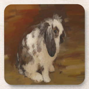 Cute, Baby Lop Eared Rabbit Coaster