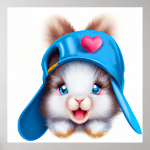 Cute Baby Love Bunny Poster