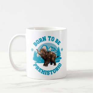 Cute Baby Mammoth Prehistoric Kids Birthday Coffee Mug