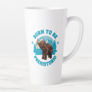 Cute Baby Mammoth Prehistoric Kids Birthday Latte Mug