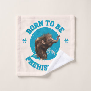Cute Baby Mammoth Prehistoric Kids Birthday Wash Cloth