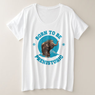 Cute Baby Mammoth Prehistoric Kids Dino Plus Size T-Shirt
