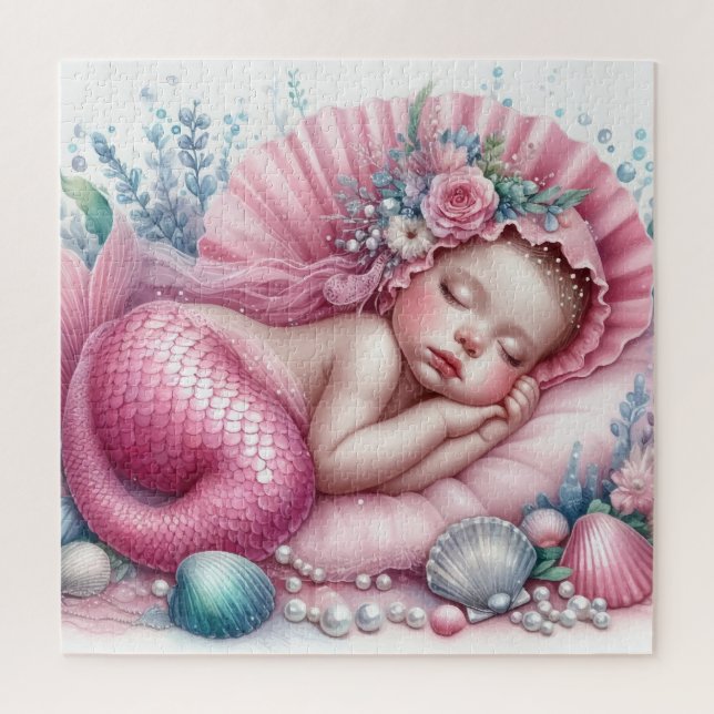 Cute baby Mermaid jigsaw puzzle  (Vertical)