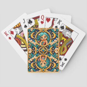 Cute Baby Mermaid, Mythical Playing Cards