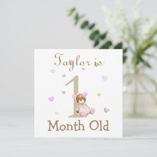 Cute Baby Milestone Marker 1 and 2 Months Old