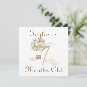 Cute Baby Milestone Marker 7 and 8 Months Old