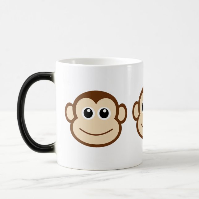 Cute Baby Monkey Face Magic Mug (Left)