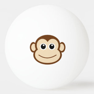 Cute Baby Monkey Face Ping Pong Ball