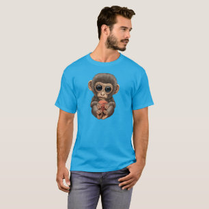 Cute Baby Monkey Playing With Basketball T-Shirt