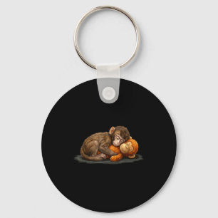 Cute baby monkey punch meme men women key ring