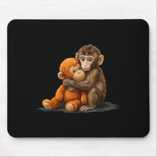 Cute baby monkey punch meme  mouse pad