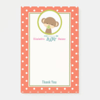 Cute Baby Monkey with a Pacifier on Polka Dots
