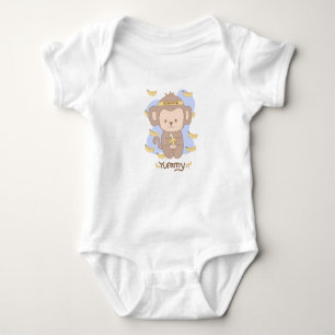 Cute baby monkey with bananas T-Shirt Baby Bodysuit
