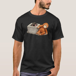 Cute Baby Monkey with Plush Orangutan Toy T-Shirt