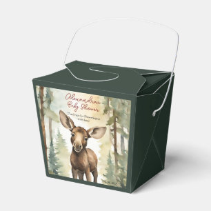 Cute Baby Moose Baby Shower Gender Neutral Favour Box