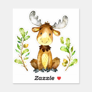 Cute Moose Stickers Zazzle Nz