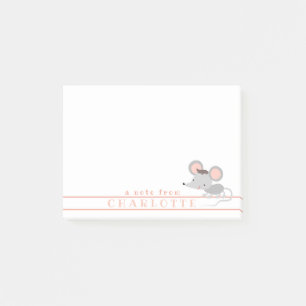 Cute Baby Mouse - Personalised Kids Post-it Notes