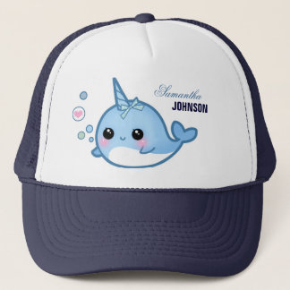 Cute baby narwhal - Personalised Trucker Hat