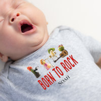 Cute Baby Newborn Apparel Unisex Cool Baby Rocks